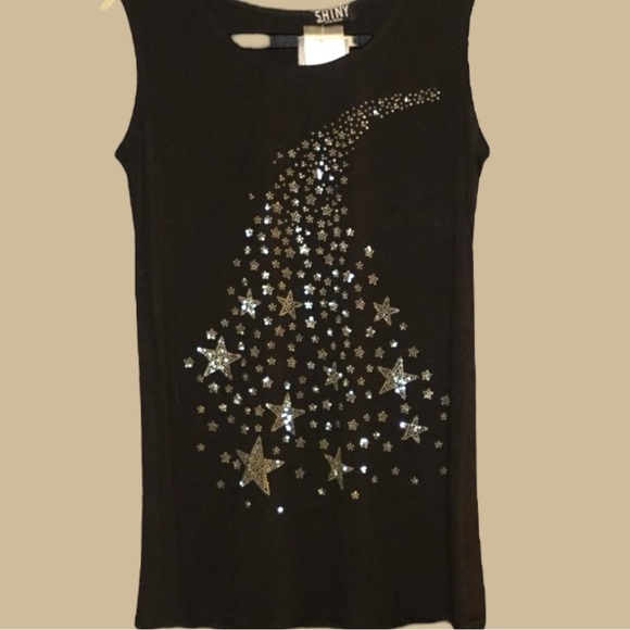 SHINY Rhinestone Embellished Sleeveless - Picture 2 of 5